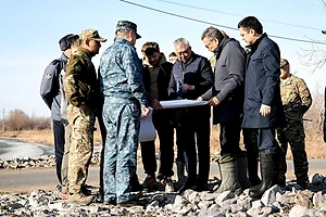 СҚО әкімі Прибрежное ауылында су тасқынына қарсы штаб құруды тапсырды және қорғаныс құрылыстарының үлкен суға дайындығын тексерді