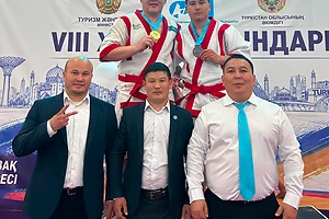 Североказахстанские борцы завоевали золото и бронзу VIII Народных игр